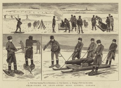 Combattimento simulato con racchette da neve vicino a Quebec, Canada da Joseph Nash